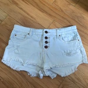 Billabong white cut off short